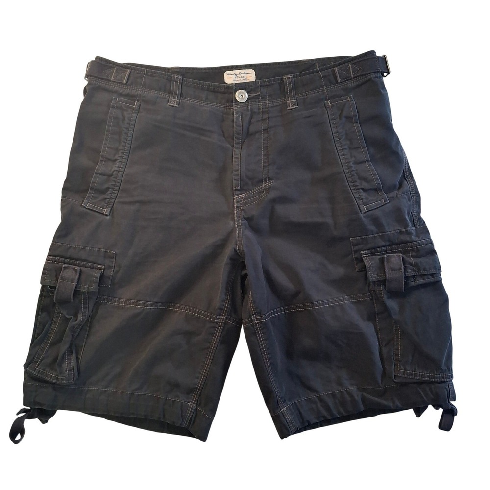 Tommy Bahama Mens 34 Cargo Shorts Black Island Crafted Paratrooper Hiking 10"‎